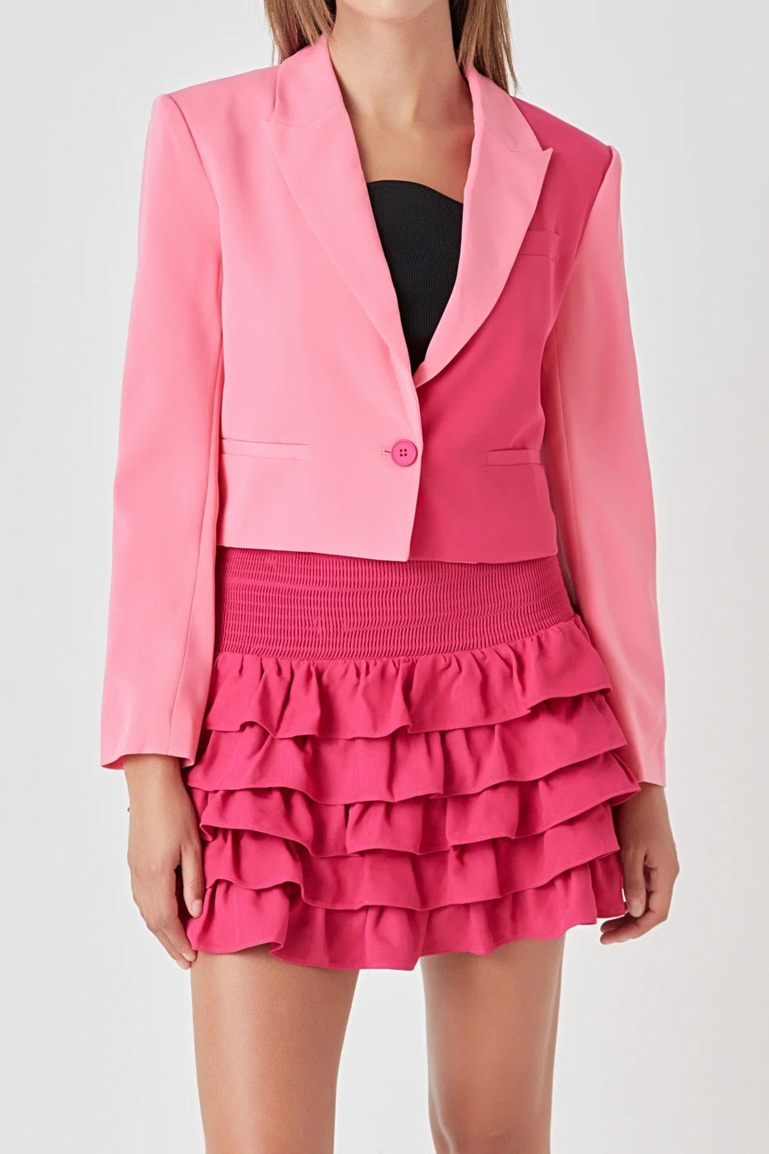 Endless Rose Blazer Colorblock Short Blazer