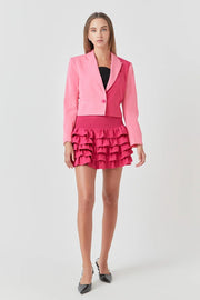 Endless Rose Blazer Pink/Fuchsia / XS Colorblock Short Blazer