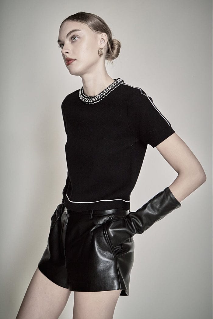 Endless Rose Shorts Jade Leather Shorts