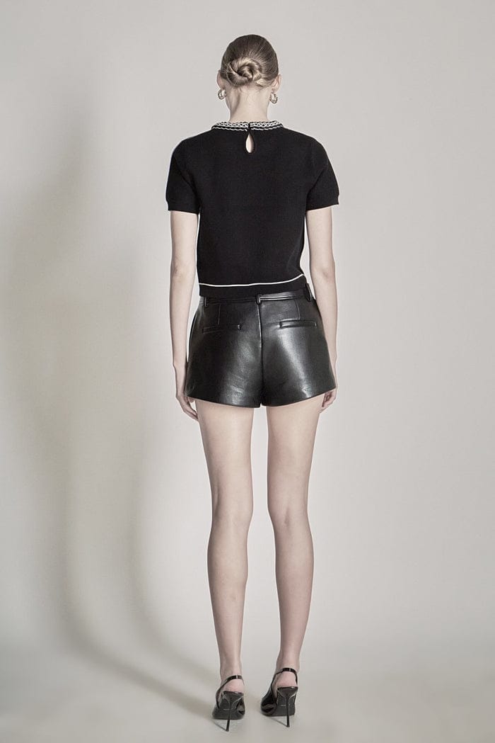 Endless Rose Shorts Jade Leather Shorts