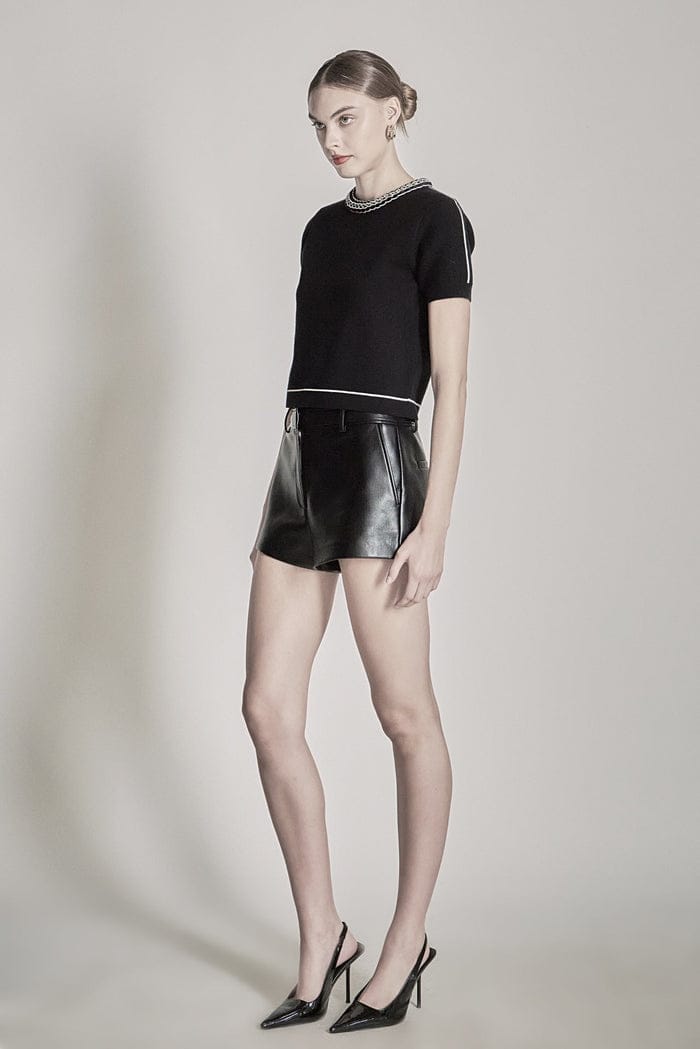 Endless Rose Shorts Jade Leather Shorts