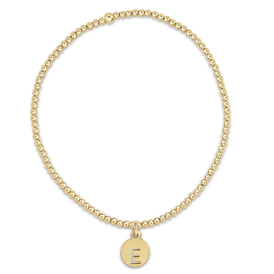 enewton Bracelet A Classic Gold 2mm Bead Bracelet - Respect Small Gold Disc