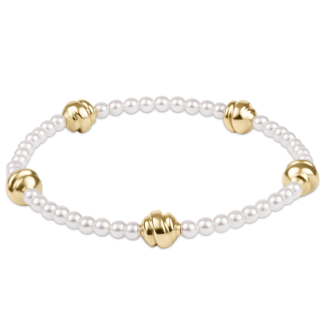 enewton Bracelet Admire Small Gold 3mm Pearl Bracelet