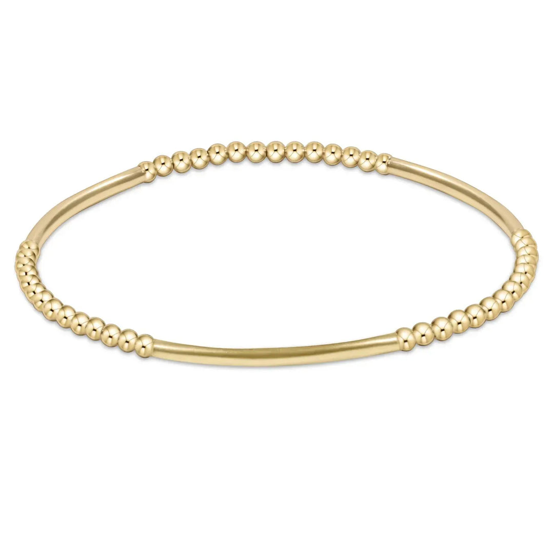 enewton Bracelet Bliss Bar Gold Pattern 2.5mm Bead Bracelet - Gold