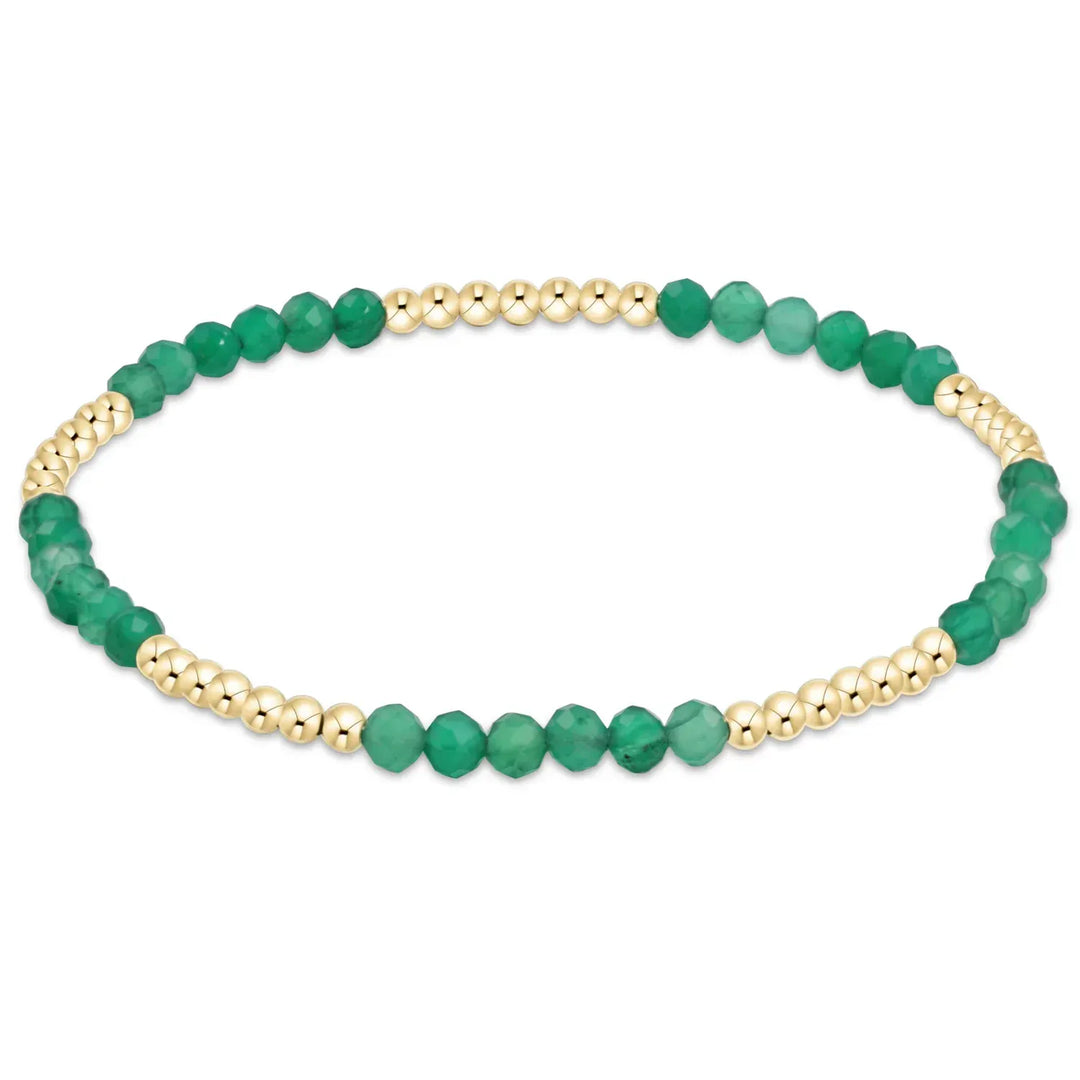 enewton Bracelet Blissful Pattern 2.5mm Bead Bracelet - Green Onyx