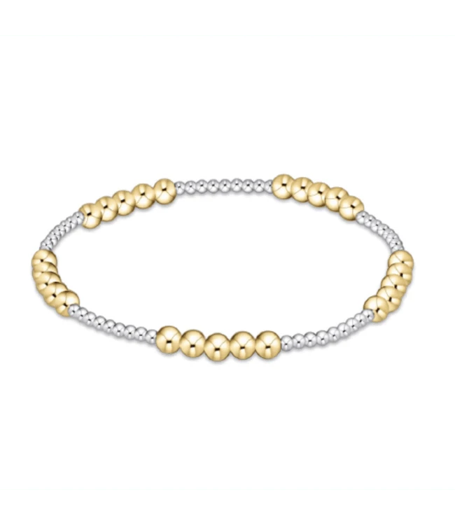 enewton Bracelet Classic Blissful Pattern 4mm Bead Bracelet - Mixed Metal