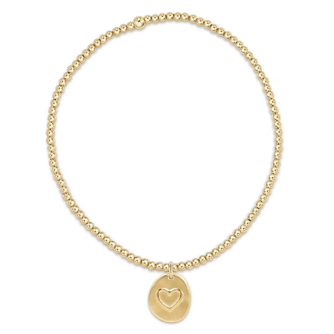 enewton Bracelet Classic Gold 2mm Bead Bracelet - Inspire Love Small Gold Charm