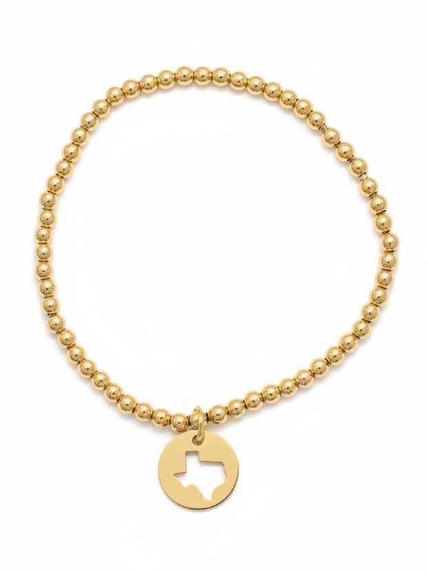 enewton Bracelet Classic Gold 3mm Bead Bracelet - Texas Gold Disc