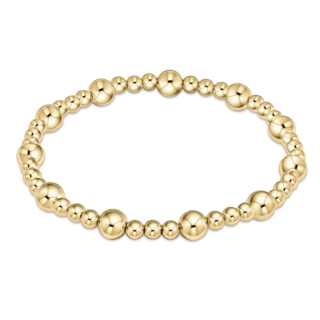 enewton Bracelet Classic Sincerity Pattern 6mm Bead Bracelet - Gold