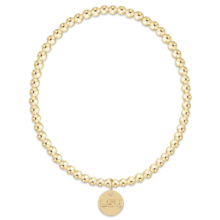 enewton Bracelet eCollegiate Classic Gold 3mm Bracelet - LSU Disc