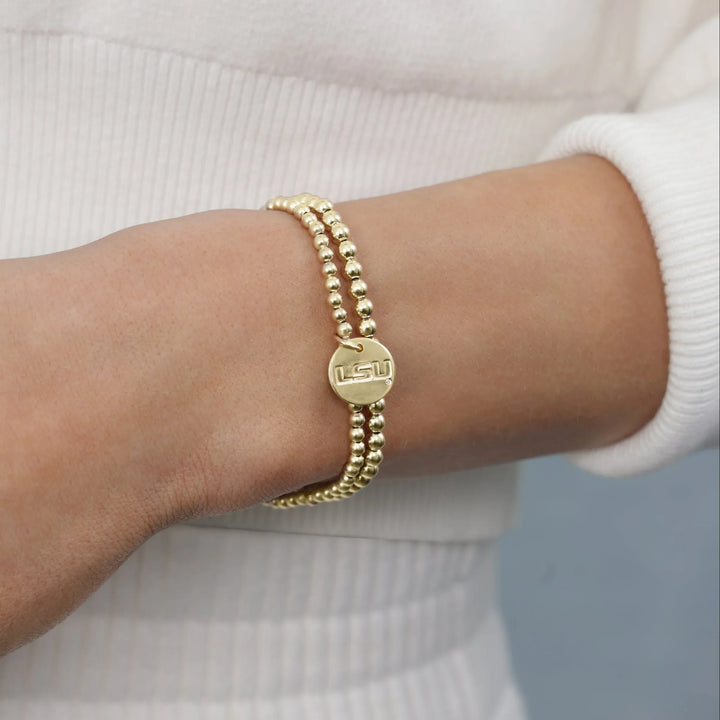 enewton Bracelet eCollegiate Classic Gold 3mm Bracelet - LSU Disc