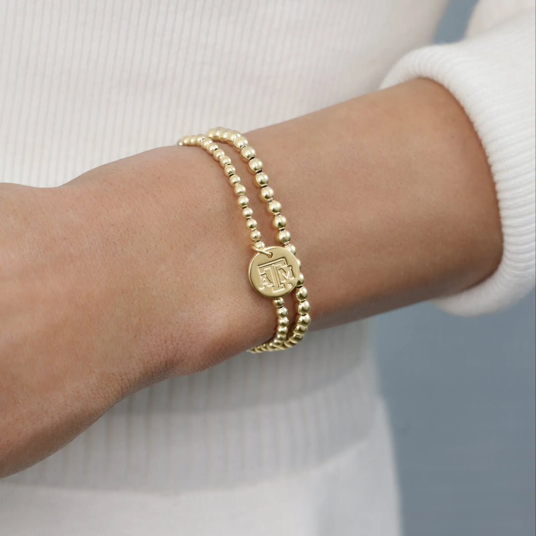 enewton Bracelet eCollegiate Classic Gold 3mm Bracelet - Texas A&amp;M Disc