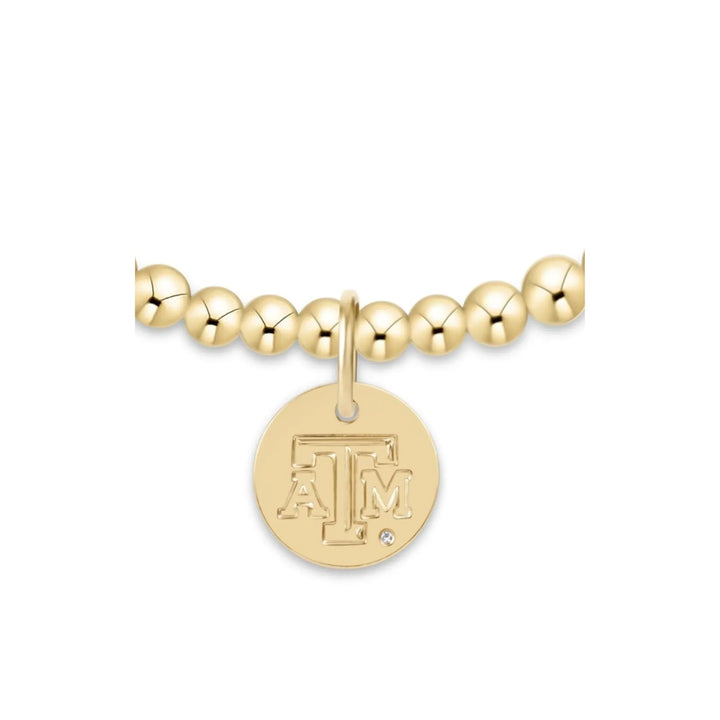 enewton Bracelet eCollegiate Classic Gold 3mm Bracelet - Texas A&amp;M Disc