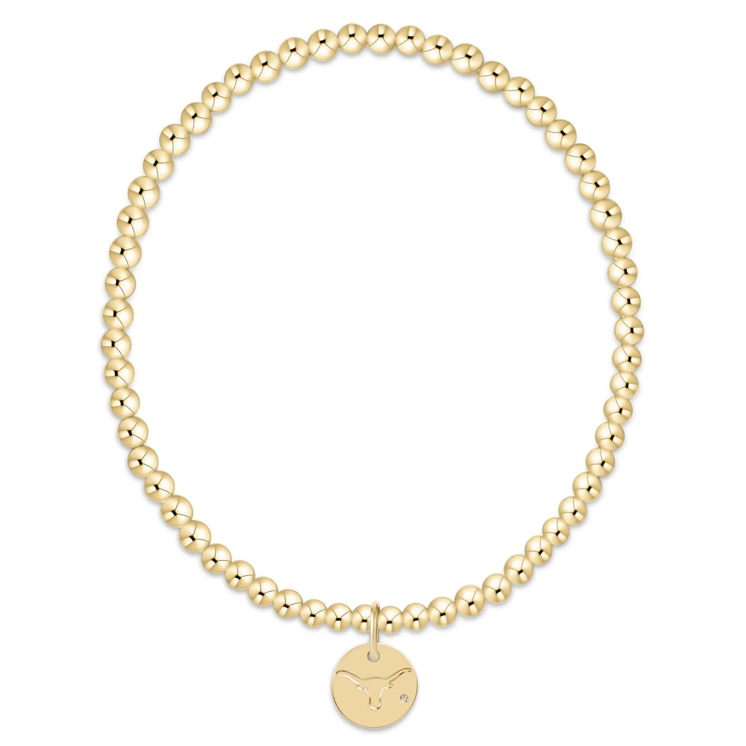 enewton Bracelet eCollegiate Classic Gold 3mm Bracelet - UT Austin Disc