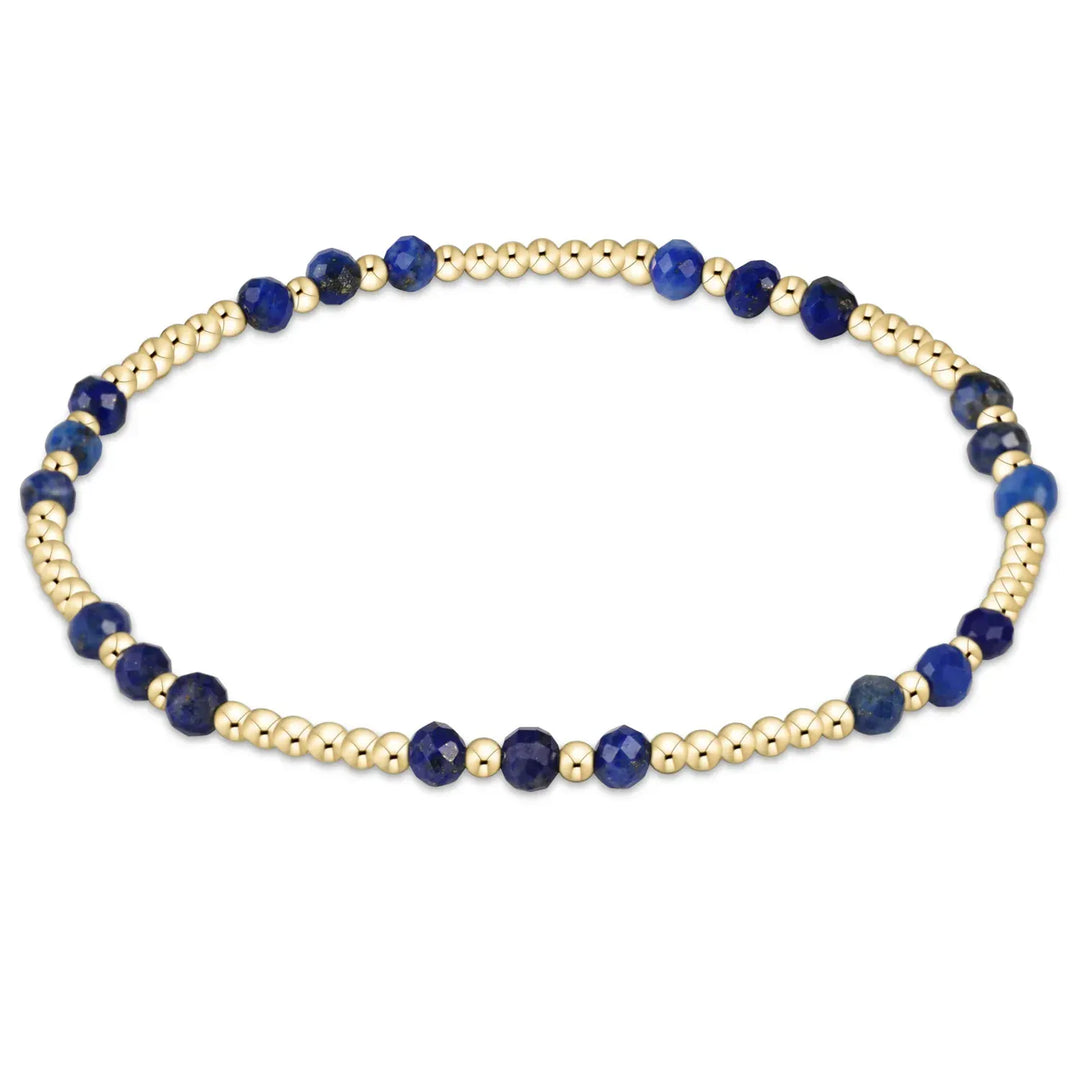 enewton Bracelet Gemstone Gold Joy Pattern 3mm Bead Bracelet - Lapis
