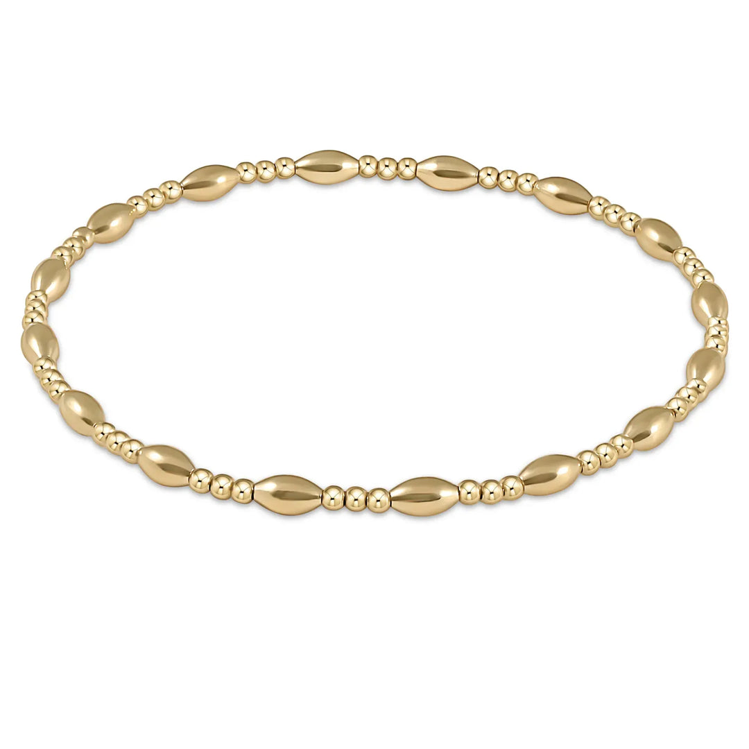Gold Harmony Sincerity 2mm bracelet by enewton, featuring a delicate chain and elegant design, suitable for everyday wear.