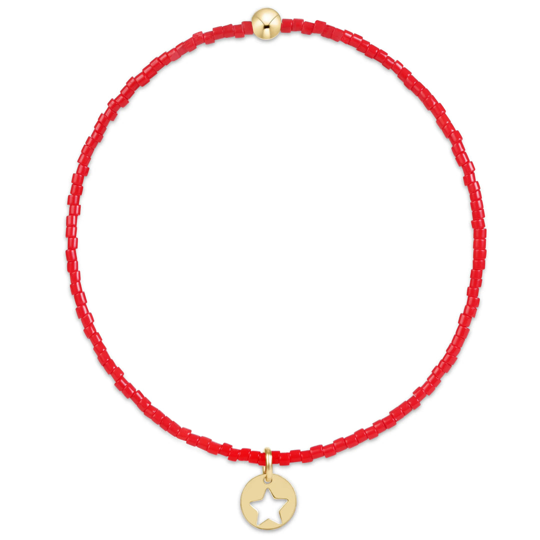 enewton Bracelet Hope Classic Bracelet - Bright Red - Star Small Gold Disc