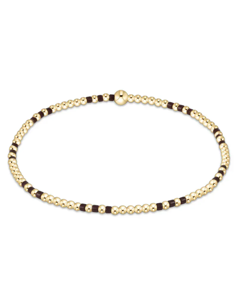 enewton Bracelet Hope Joy Pattern 2mm Bead Bracelet - Chocolate