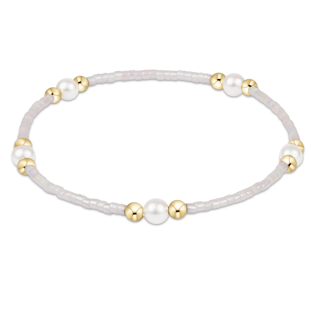Enewton Hope Purpose Pearl Bracelet in silky white with lustrous pearls and delicate clasp, stylish jewelry accessory