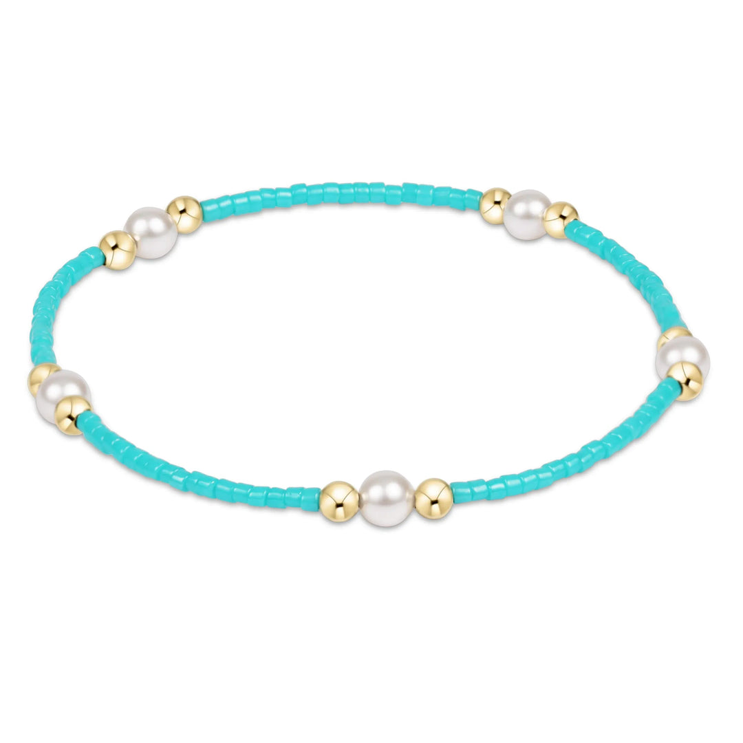 Enewton Hope Purpose Pearl Bracelet with turquoise beads and silver accents, featuring a delicate, elegant design.