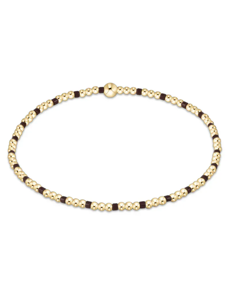 enewton Bracelet Hope Sincerity Pattern 2mm Bead Bracelet - Chocolate