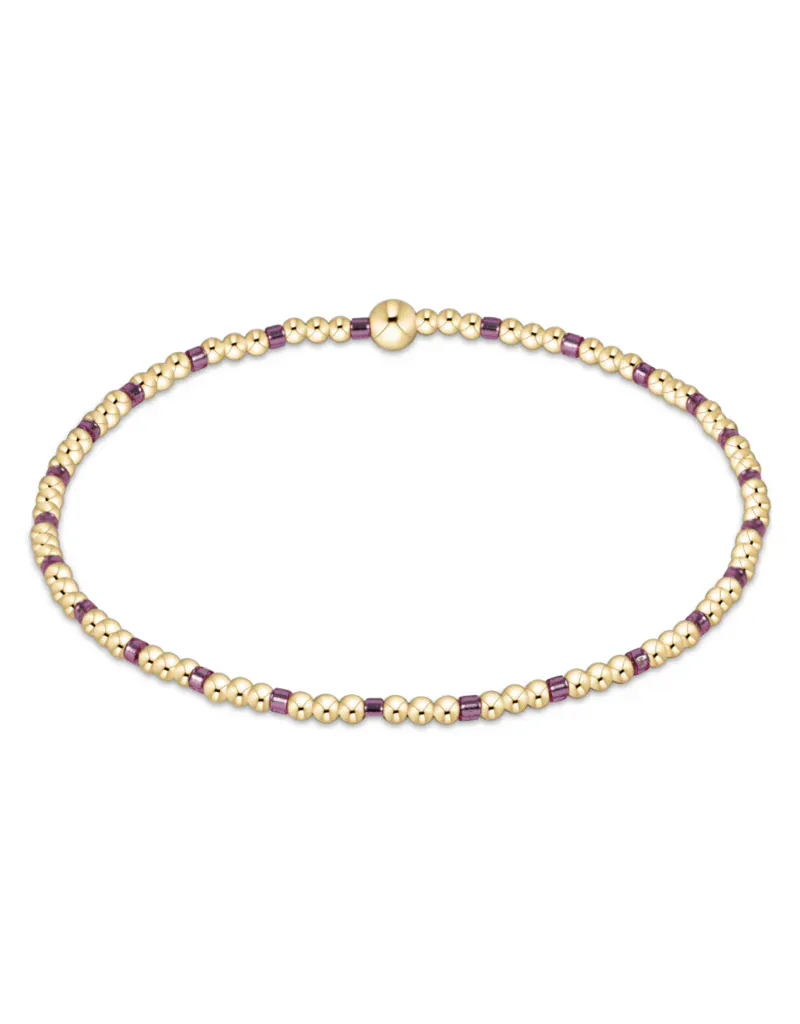 enewton Bracelet Hope Sincerity Pattern 2mm Bead Bracelet - Pink Metallic