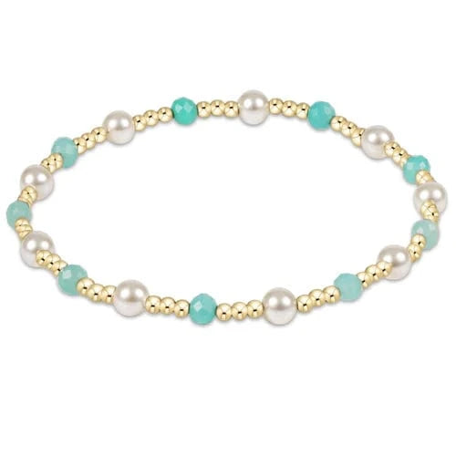 enewton Bracelet Pearl Sincerity Pattern 4mm Bead Bracelet - Amazonite