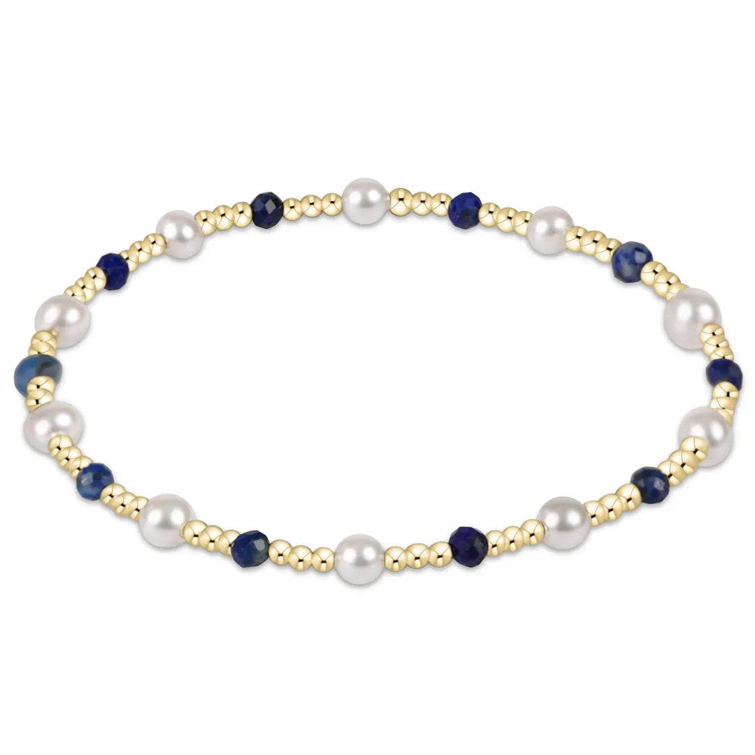 enewton Bracelet Pearl Sincerity Pattern 4mm Bead Bracelet - Lapis