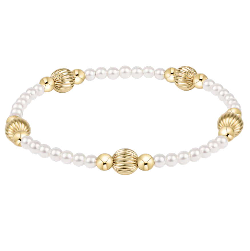 enewton Purpose Dignity 6mm pearl bracelet featuring lustrous white pearls on a delicate chain for elegant style
