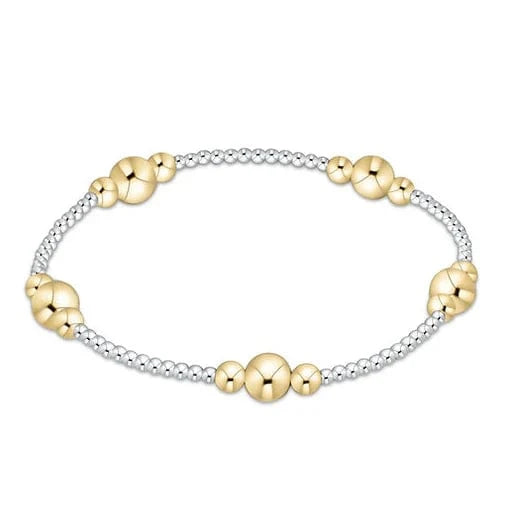 enewton Bracelet Purpose Gold 6mm Bead Bracelet- Mixed Metal