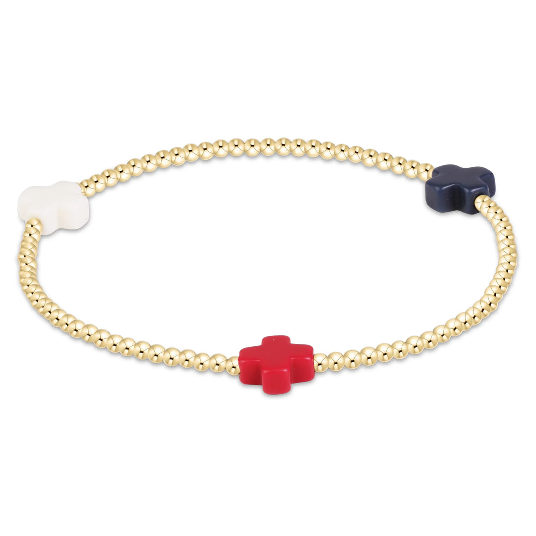 enewton Bracelet Signature Cross 2mm Gold Bracelet - Firecracker