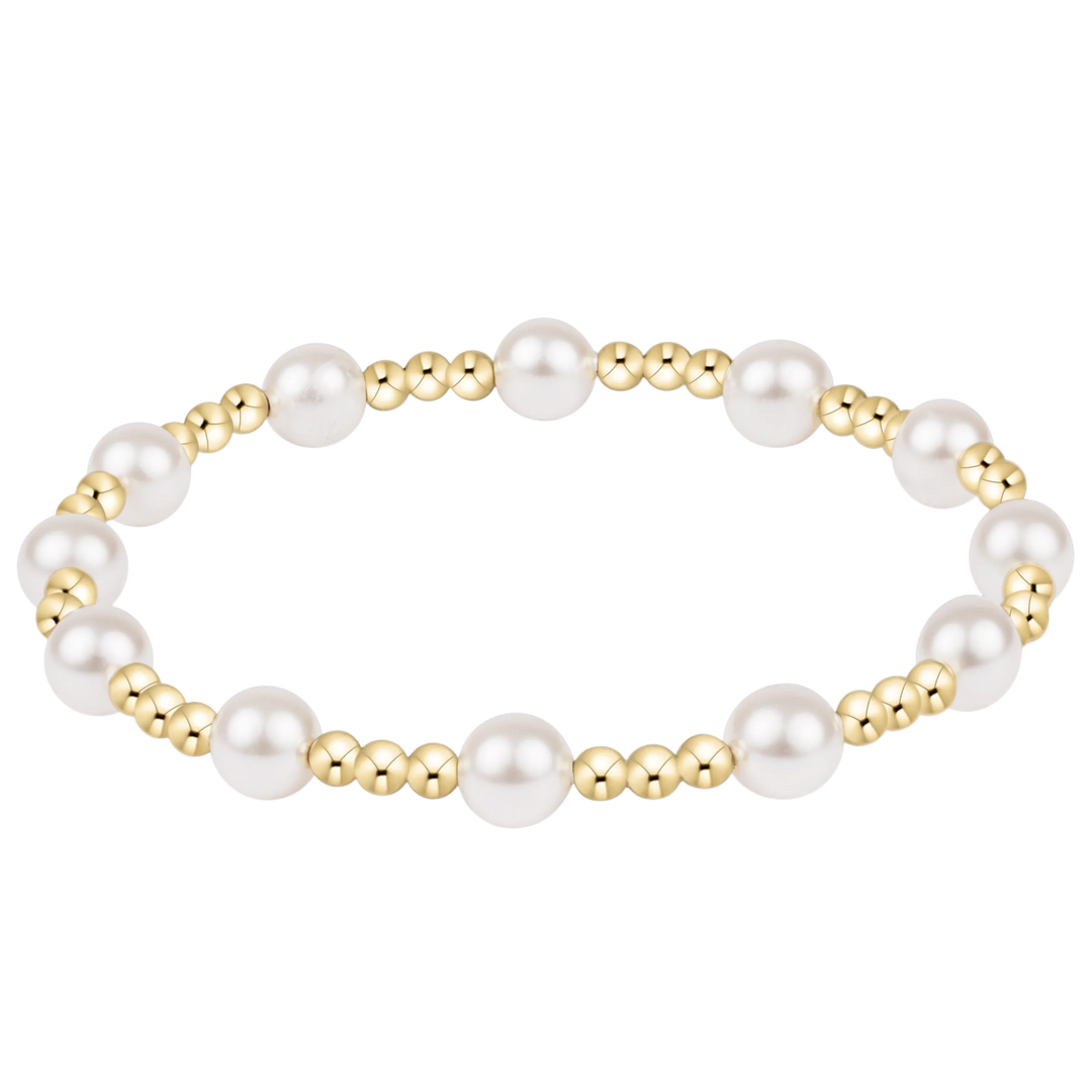 Enewton Sincerity Pearl 6mm bracelet with lustrous white pearls and a classic design, perfect for elegant accessories.