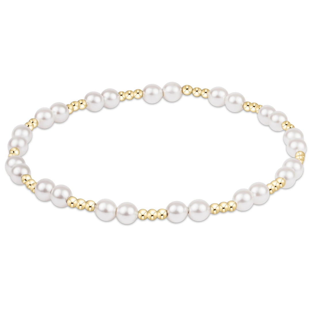 Enewton Together Pearl 4mm bracelet featuring round white pearls on a delicate jewelry bracelet.
