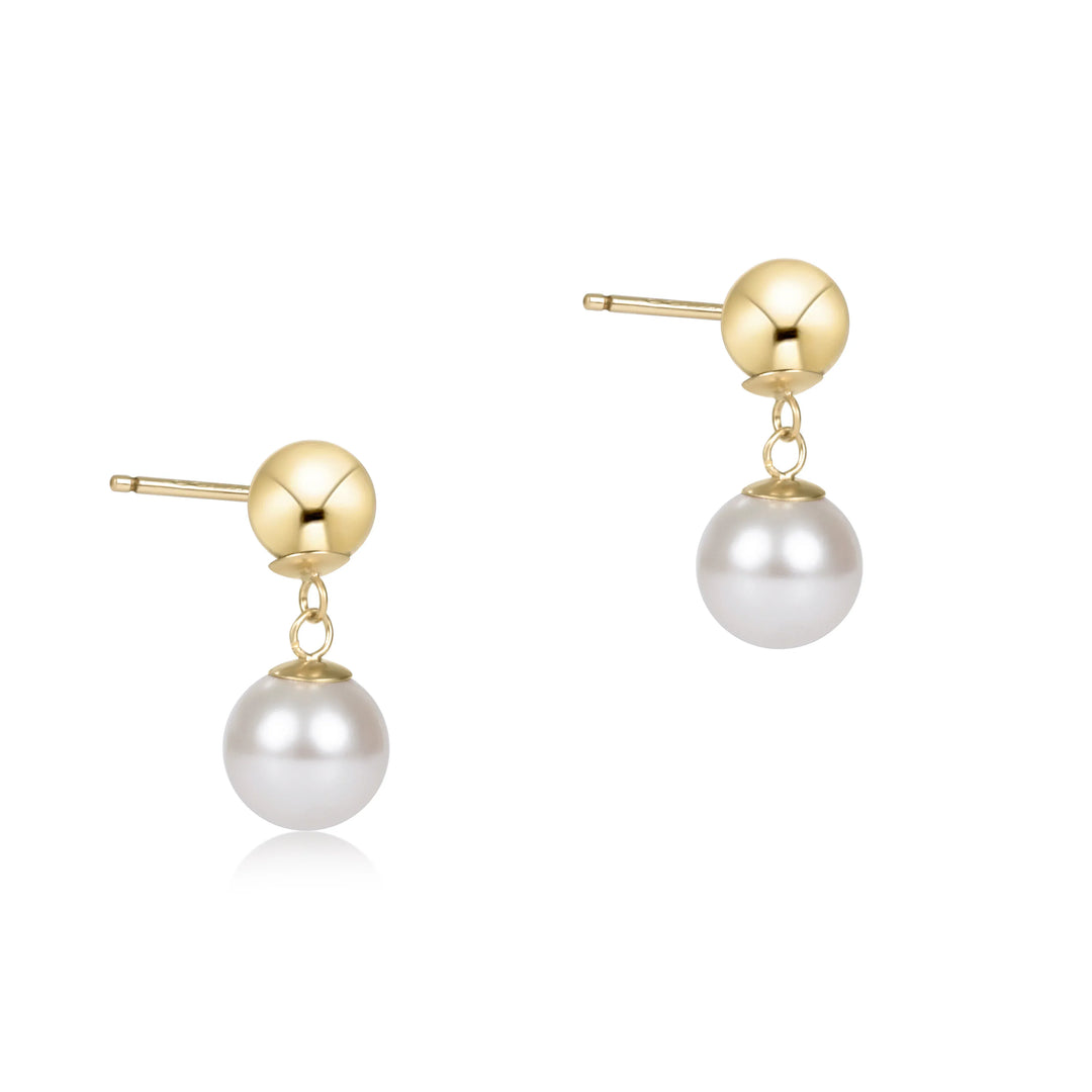 enewton Earrings Classic 10mm Ball Drop Stud - Pearl