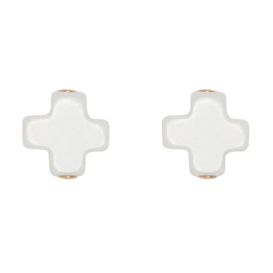 enewton Earrings Signature Cross Stud - Off White