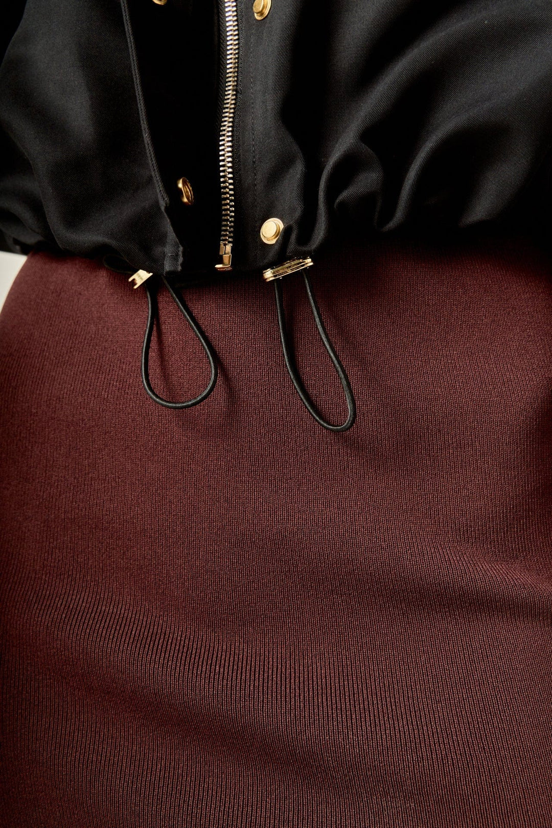 English Factory Jacket Technical Drawstring Bomber Jacket