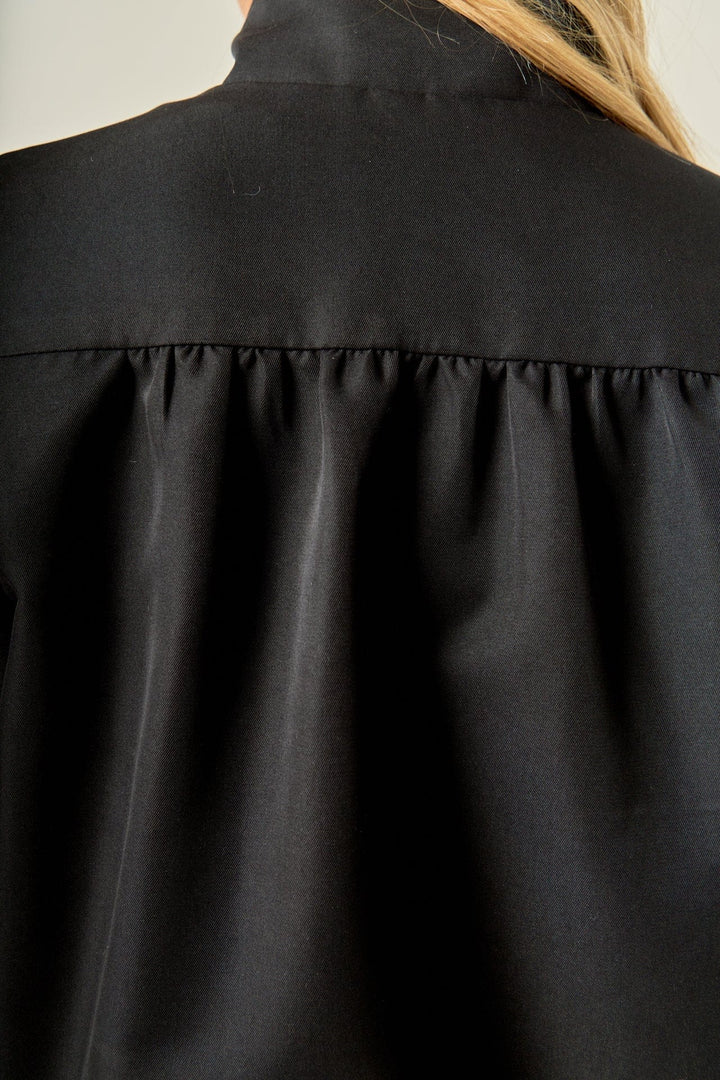 English Factory Jacket Technical Drawstring Bomber Jacket