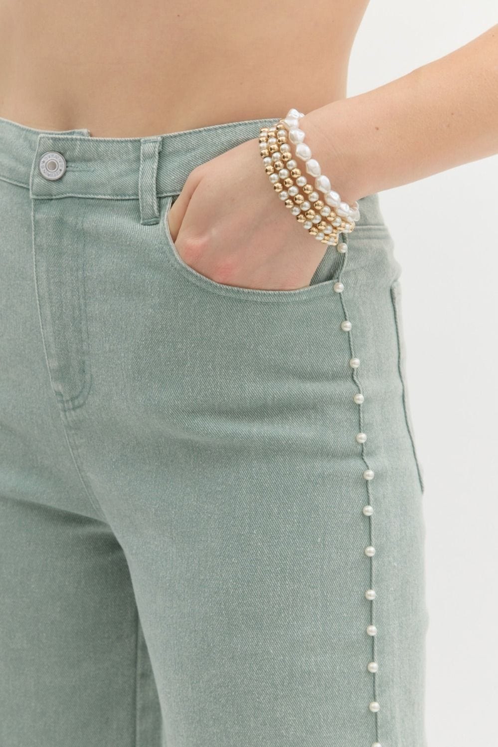 Entro Denim Milani High Waist Pearl Denim