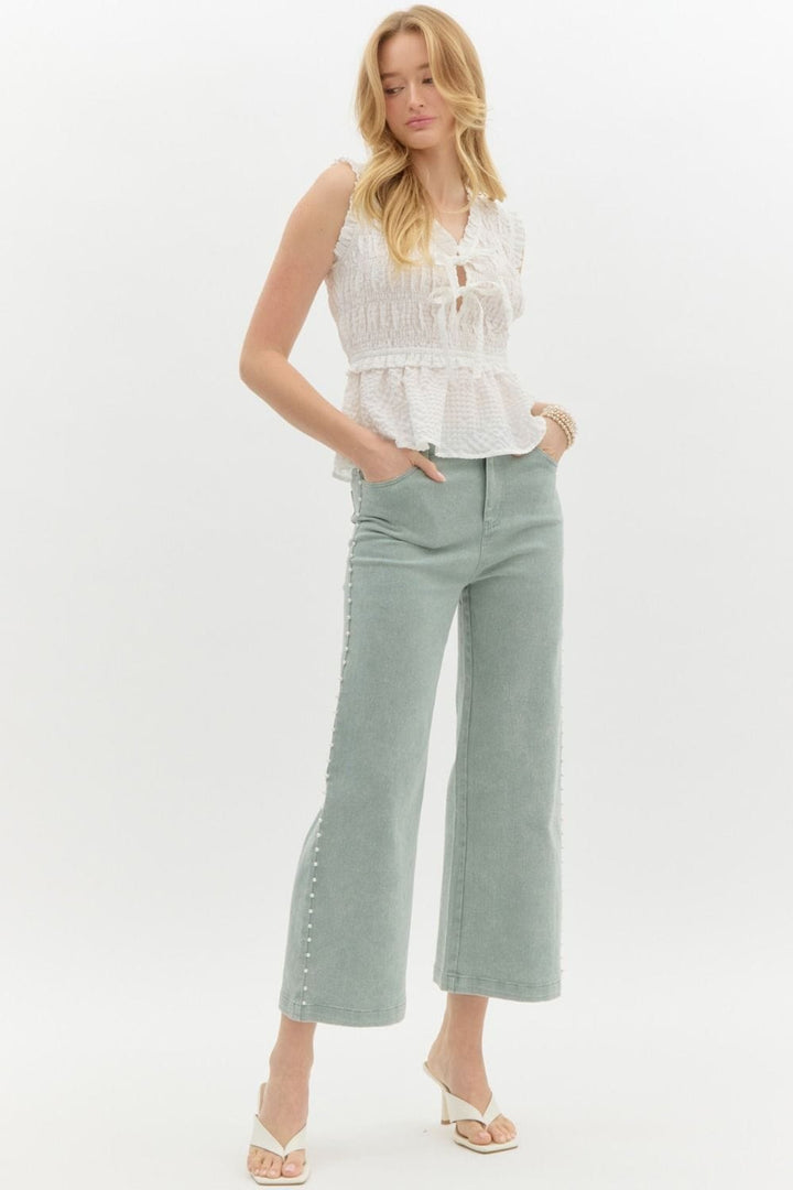 Entro Denim Milani High Waist Pearl Denim