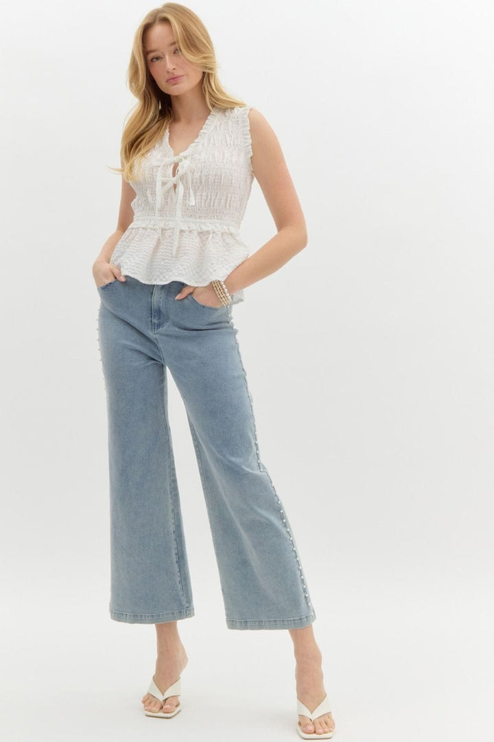 Entro Denim Milani High Waist Pearl Denim