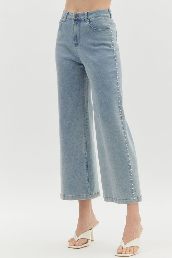 Entro Denim Milani High Waist Pearl Denim