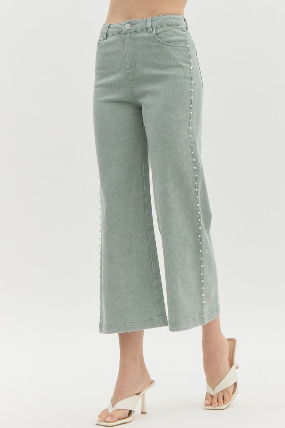 Entro Denim Seafoam / S Milani High Waist Pearl Denim