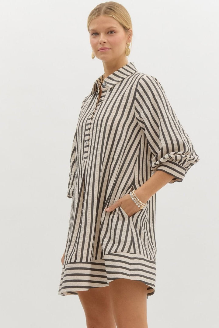 Entro Dress Alyssa Striped Dress