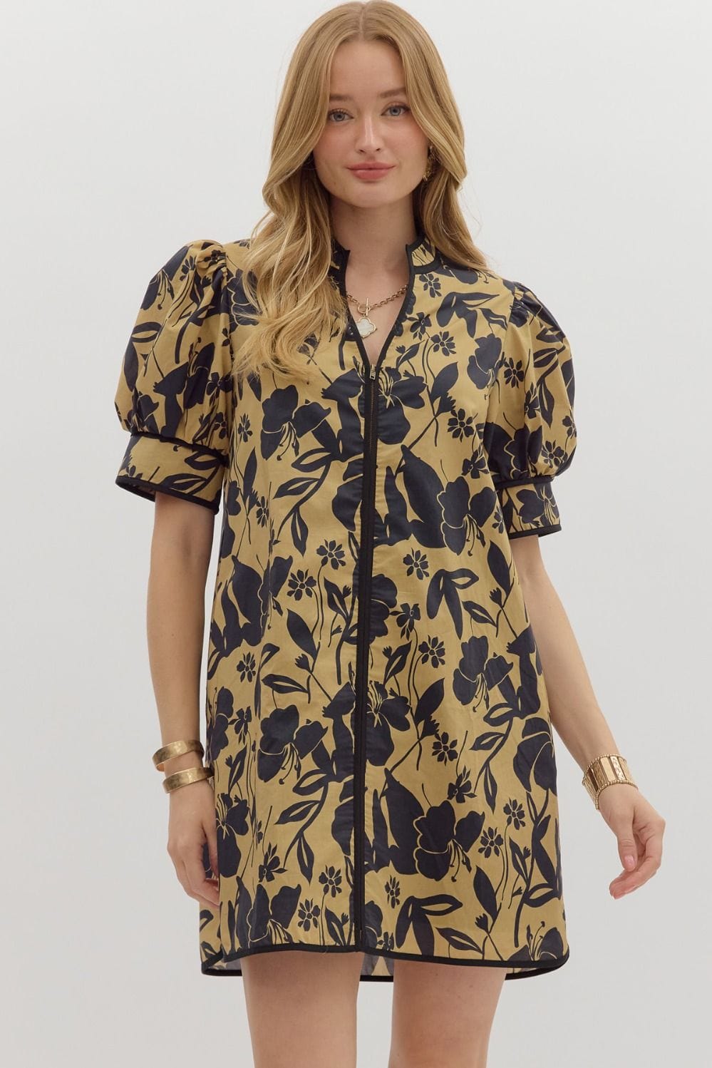 Entro Dress Camel / S Amoura Botanical Dress