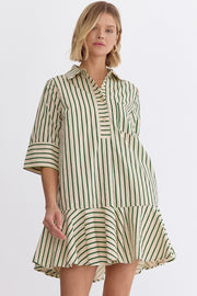 Entro Dress Green / S Colleen Collard Mini Dress