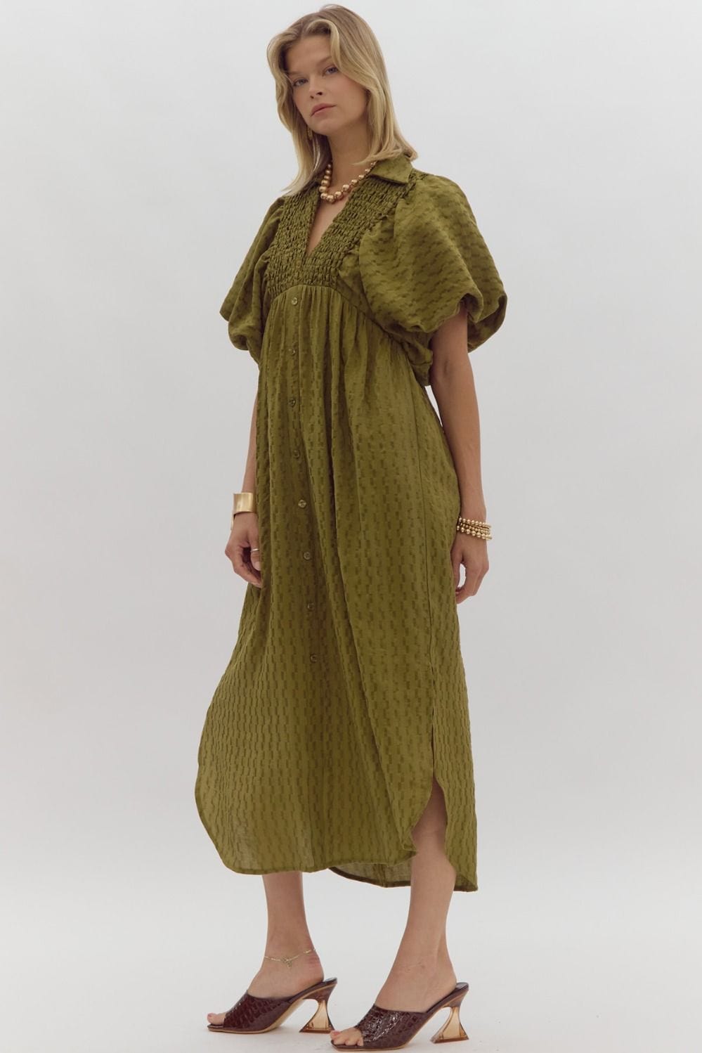 Entro Dress Jamie Puff Sleeve Dress