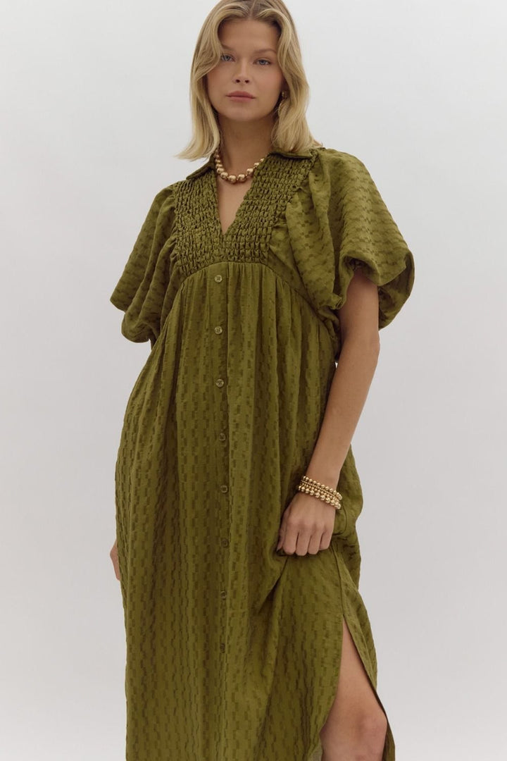 Entro Dress Jamie Puff Sleeve Dress