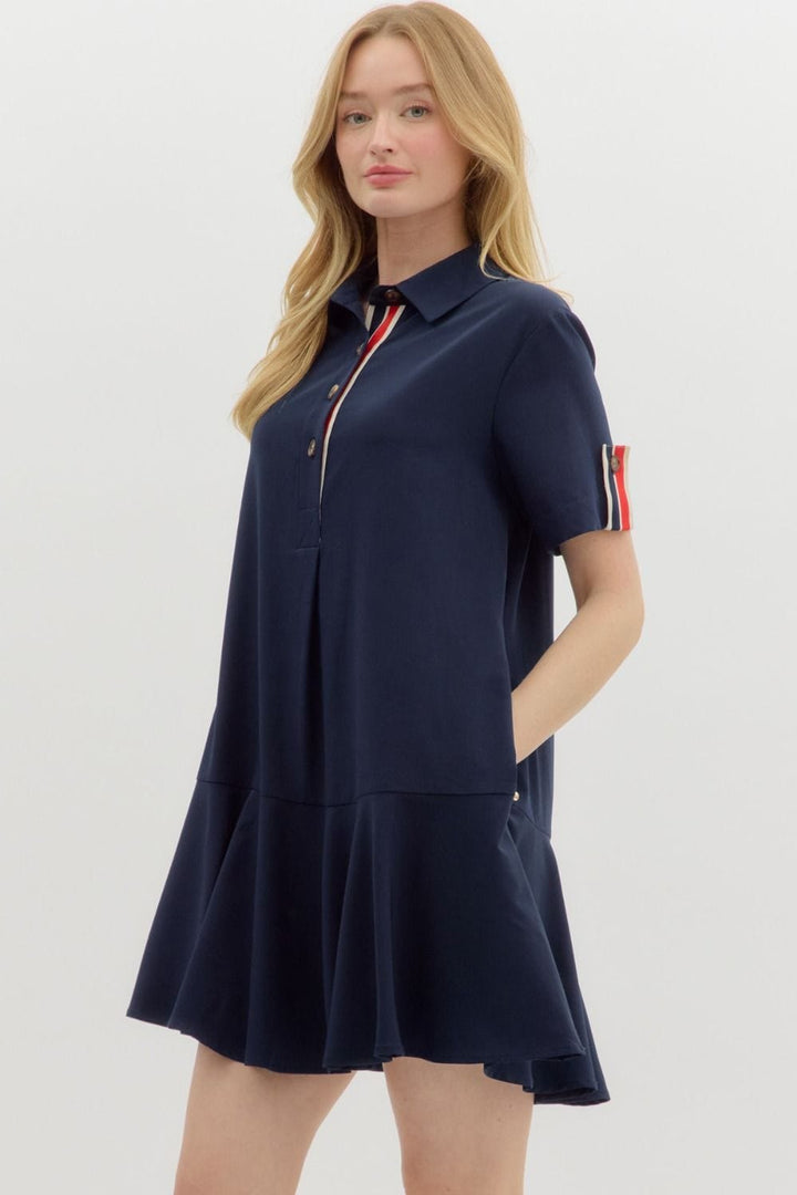 Entro Dress Julia Collar Dress