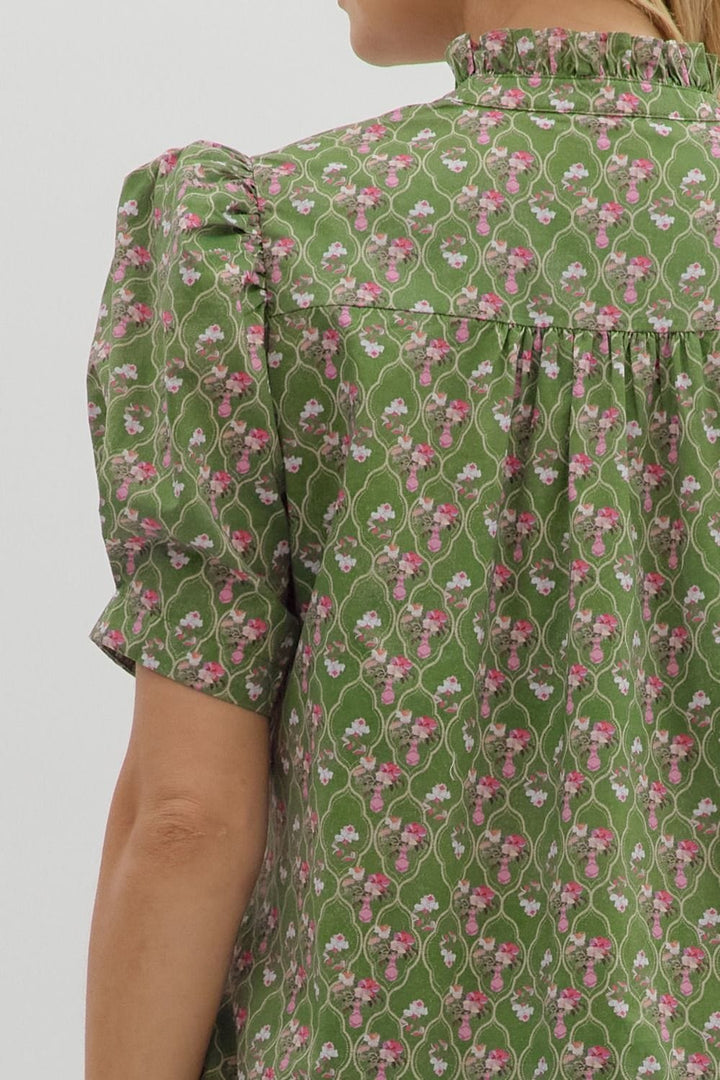 Entro Dress Keira Floral Lattice Dress