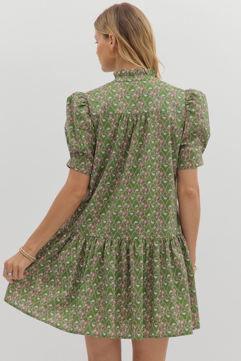 Entro Dress Keira Floral Lattice Dress